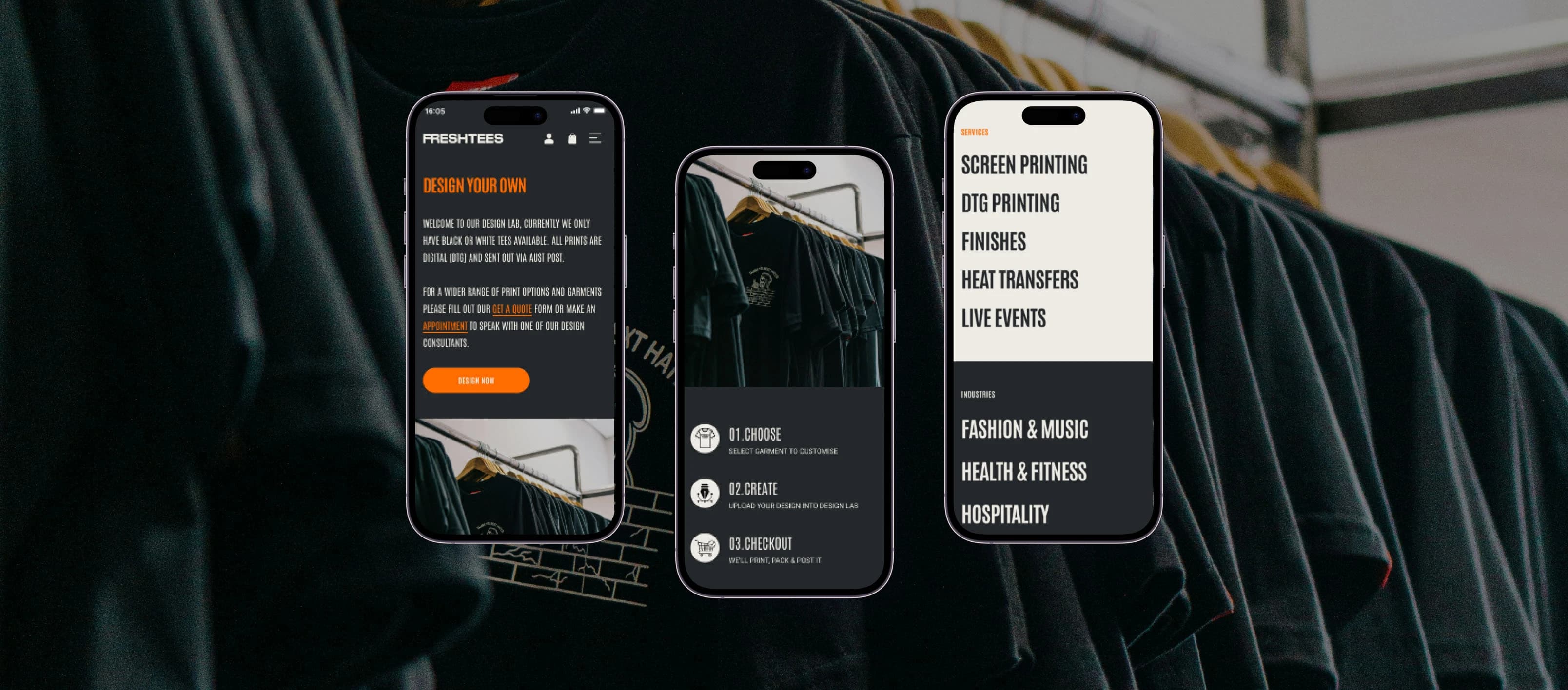 Fresh Tees Custome Shopify mobile ui ux design by thinklab