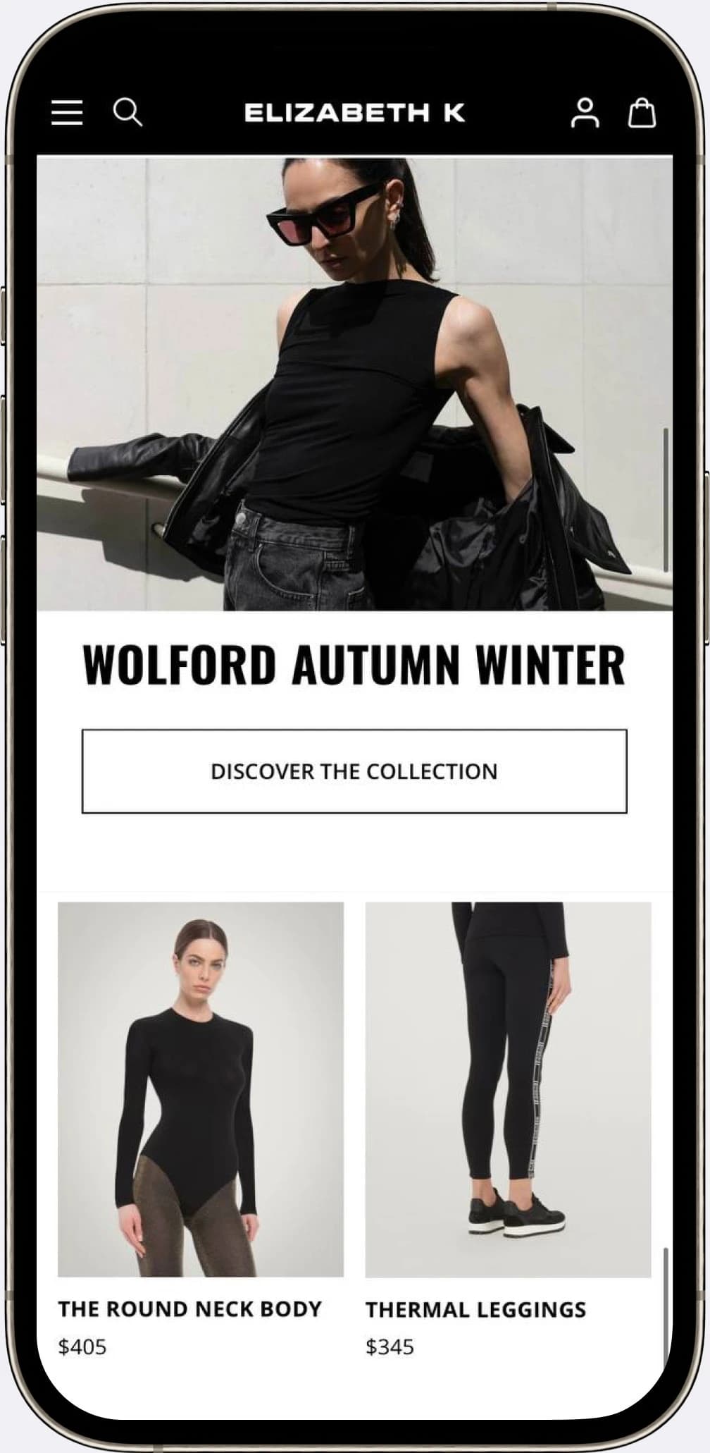 An e commerce developed store in mobile