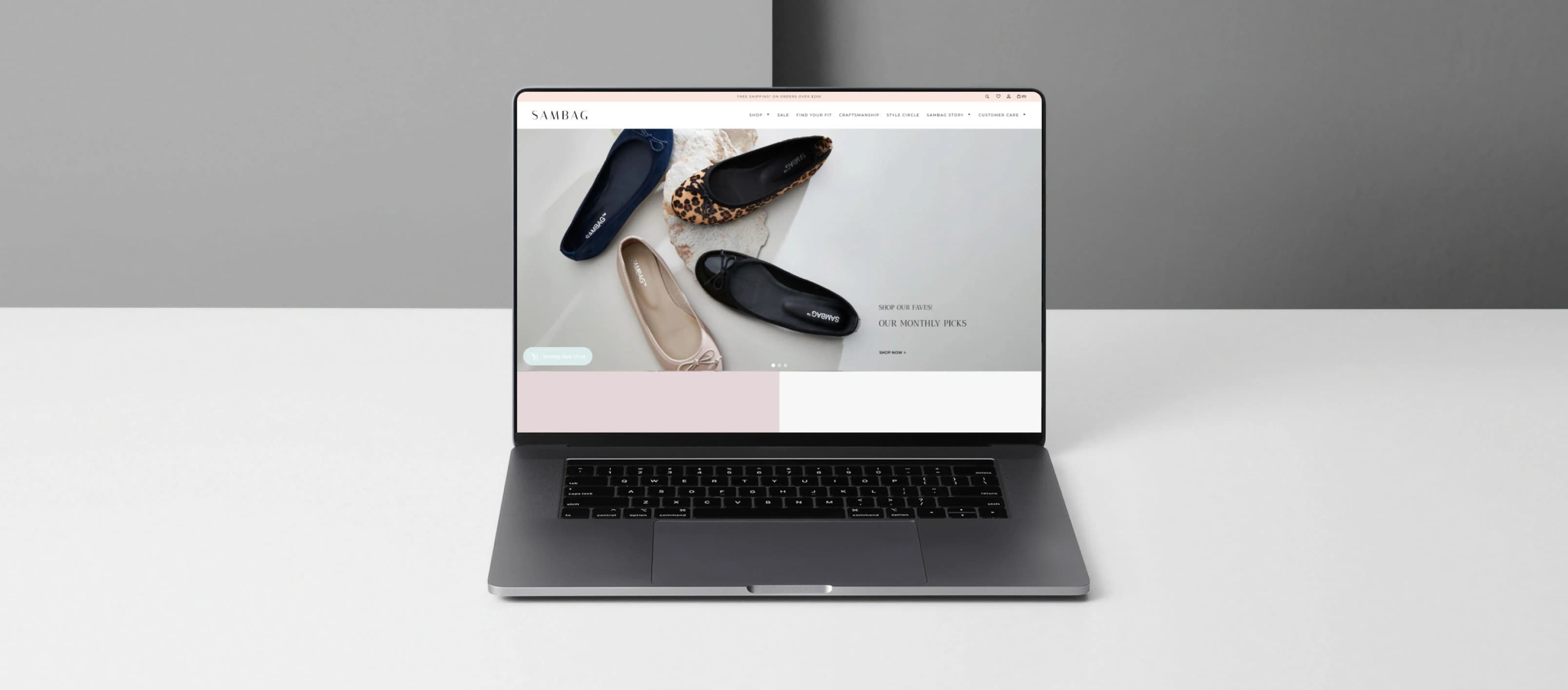 sambag store on laptop